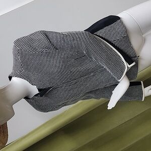 Lafayette 148 New York Textured Blazer Black & White Size 12